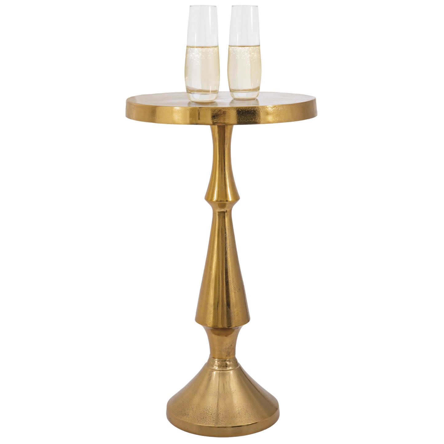 Larissa: Round Gold Side Table by Objet D’Art - Chic Accent for Living Room, 3 Sizes