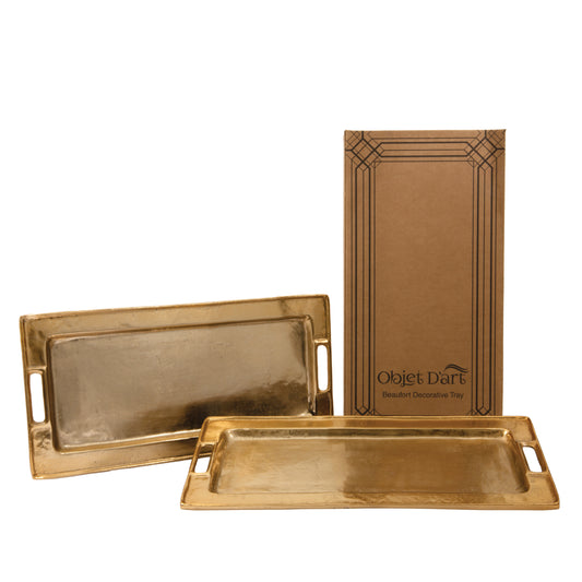 Beaufort: Decorative Gold Trays by Objet D’Art