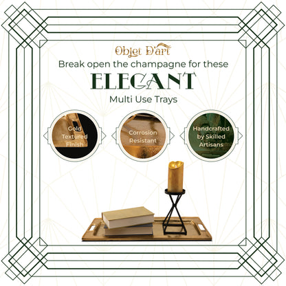 Beaufort: Decorative Gold Trays by Objet D’Art