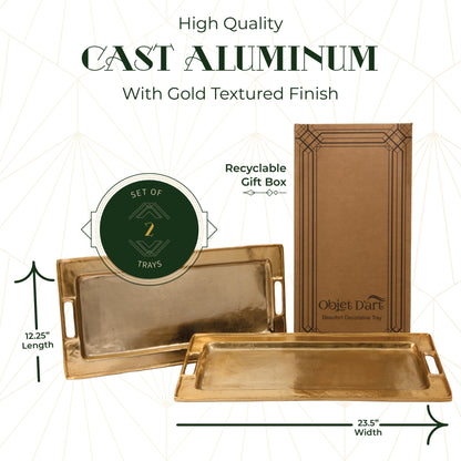 Beaufort: Decorative Gold Trays by Objet D’Art